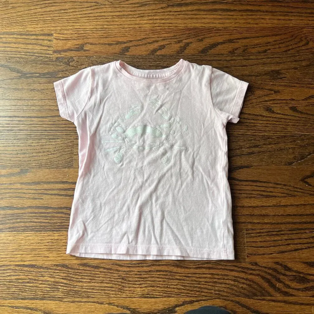 Crewcuts Girl's Pale Pink Crab Short Sleeve Shirt - XXS 2-3